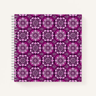 Carnet Elégant Boho Chic motif floral géométrique