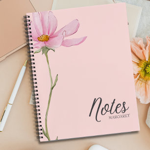 Carnet Élégant Boho Rose Flower minima élégant