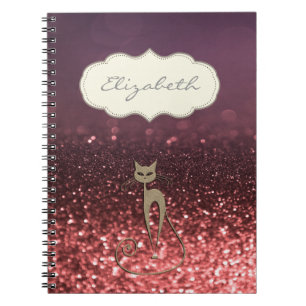 Carnet Élégant, Bokeh de la Glitterie, Chat