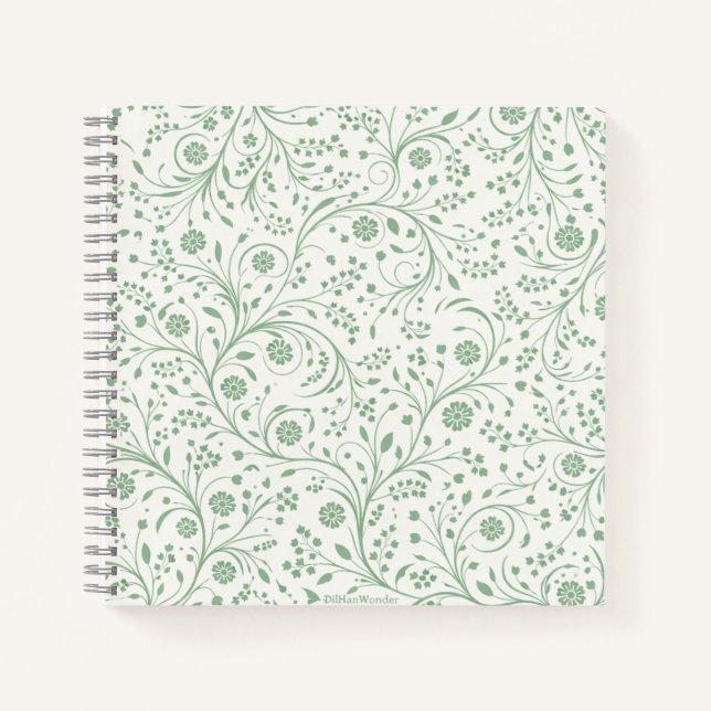 Carnet Elegant Botanical Floral Pattern – Minimal Nature  (Devant)