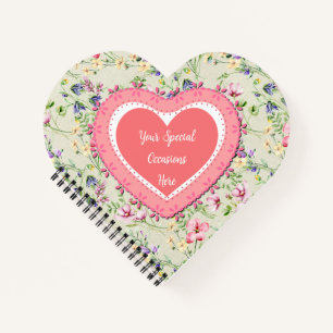 Carnet Elégant cadre de coeur floral : pour chaque occasi