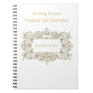 Carnet Elégant cadre or Wedding planner mère mariée 