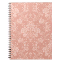Elegant Chic Floral Damask-Peach