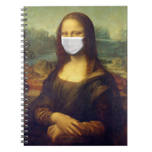 Carnet Élégant Chic Green Mona Lisa Covid 19 Peinture