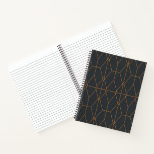 Carnet Elégant, chic, simple, luxueux art motif de ligne