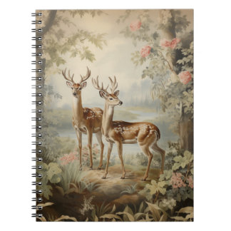 Carnet Élégant Deer Antique Woodland Wildlife