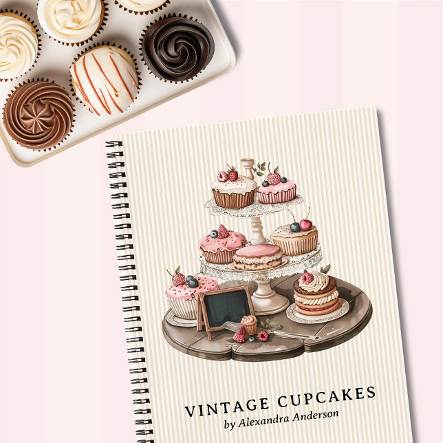 Carnet Élégant dessert de Cupcake Vintage (legant Vintage Cupcake Notebook)