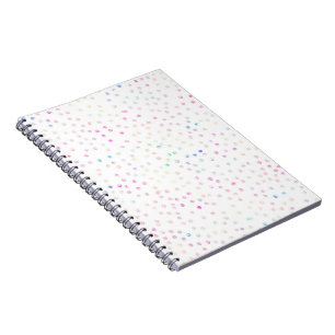 Carnet Élégant Dessin Blanc à Paillettes Iridées