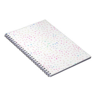 Carnet Élégant Dessin Blanc à Paillettes Iridées