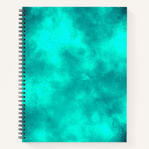 Carnet Elégant effet nuage tempête motif vert émeraude