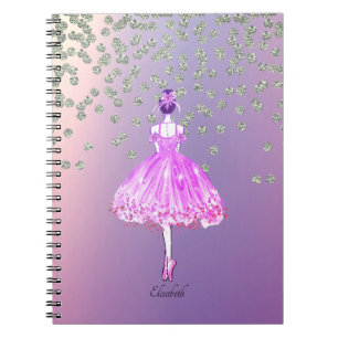 Carnet Élégant Élégante Brillante Diamants Ballerine