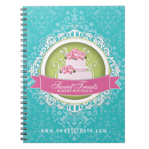 Carnet élégant et lunatique de gâteau