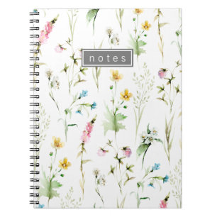 Carnet Élégant Fleur sauvage Motif botanique