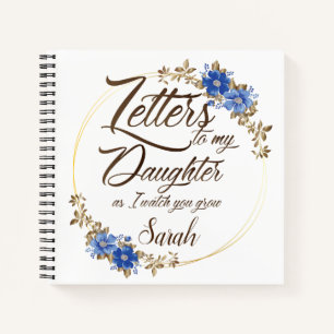 Carnet Élégant Floral chic Lettres à la fille