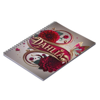 Carnet Elegant Flower Art with Gold Accents