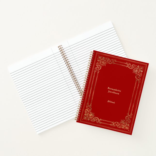 Carnet Élégant Gold Red Classic (Intérieur)