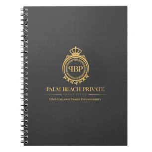 Carnet Élégant Gris Faux Cuir Logo Personnalisé