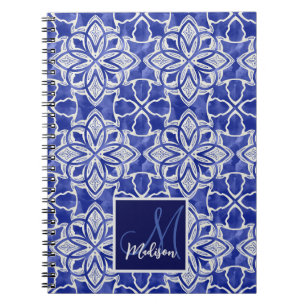 Carnet Élégant gris-gris gris gris initial monogrammé