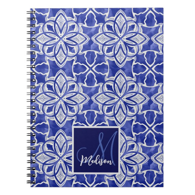 Carnet Élégant gris-gris gris gris initial monogrammé (Devant)