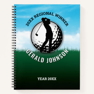 Carnet Elégant Homme Golf Monogramme Design