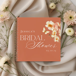 Carnet Élégant Invité de Fête de Mariage Floral Citron