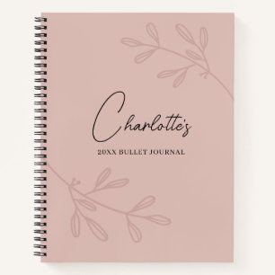 Carnet Élégant lecteur de journaux à puces rose-blanc per
