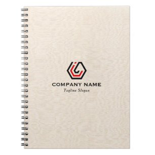 Carnet Elégant lin beige & stand dans le logo