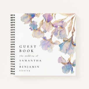 Carnet Élégant Mariage floral Iris