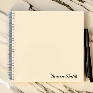 Carnet Élégant minimaliste moderne mignon fille Crème
