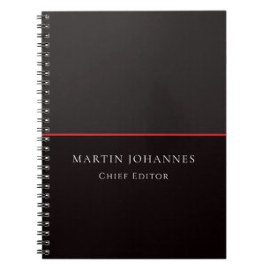 Carnet Élégant Moderne Simple Style Gris Noir Minimaliste