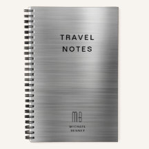 Élégant Monogramme Silver Grey Travel