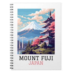Carnet Élégant Mont Fuji Japon Voyage Art