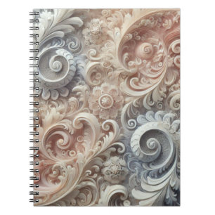 Carnet Élégant Motif de dentelle Pastel Gradient