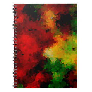 Carnet Élégant, motif en mosaïque, multicolore, abstrait