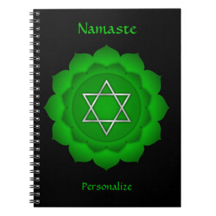 Carnet Élégant Namaste Green Heart Chakra Personnaliser