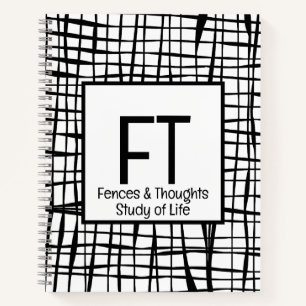 Carnet Elégant noir blanc Abstrait