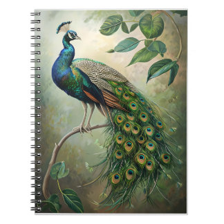 Carnet Elégant Peacock Botanique Mur Art Imprimer