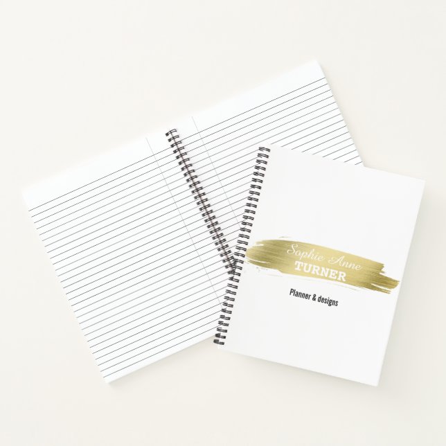 Carnet Élégant pinceau or Stroke Professional Planner (Intérieur)