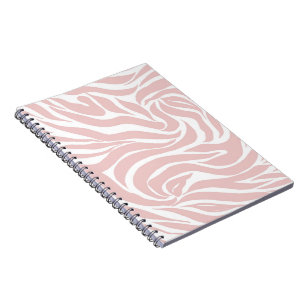 Carnet Élégant Poster de animal blanc rose pâle Zèbre