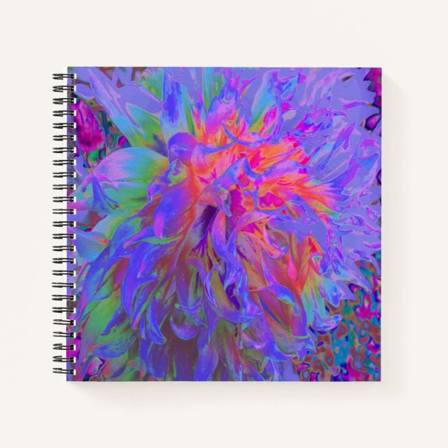 Carnet Élégant Psychédélique Décoratif Dahlia Flower (Devant)