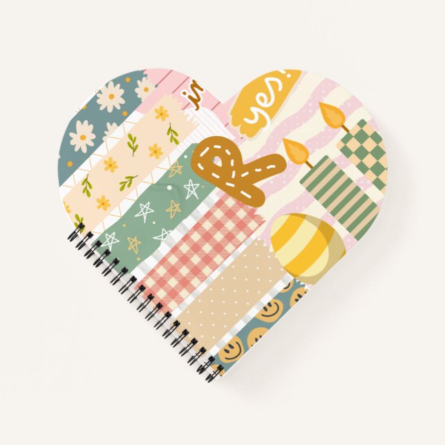 Carnet Elégant retro collage art girly scrapbook Motif (Devant)