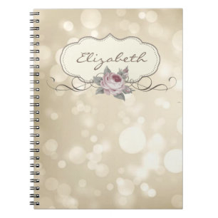 Carnet Élégant Stylé, Bokeh, Rose