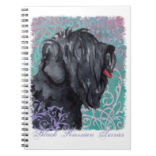Carnet Elégant Terrier russe noir