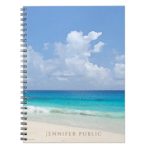 Carnet Elégante aquarelle Nature Paysage marin Vagues Mod