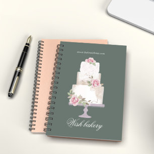 Carnet élégante boulangerie monogramme de gâteau mariage