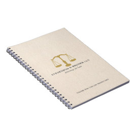 Carnet Elégante Echelle Beige Linge & Or Justice