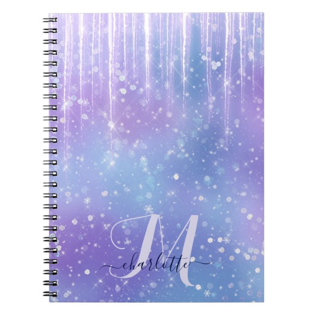 Carnet Élégante et brillante étincelle violette (Devant)