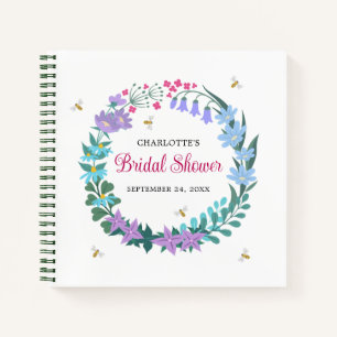 Carnet Elégante Fête des mariées Fleurs sauvages Garland