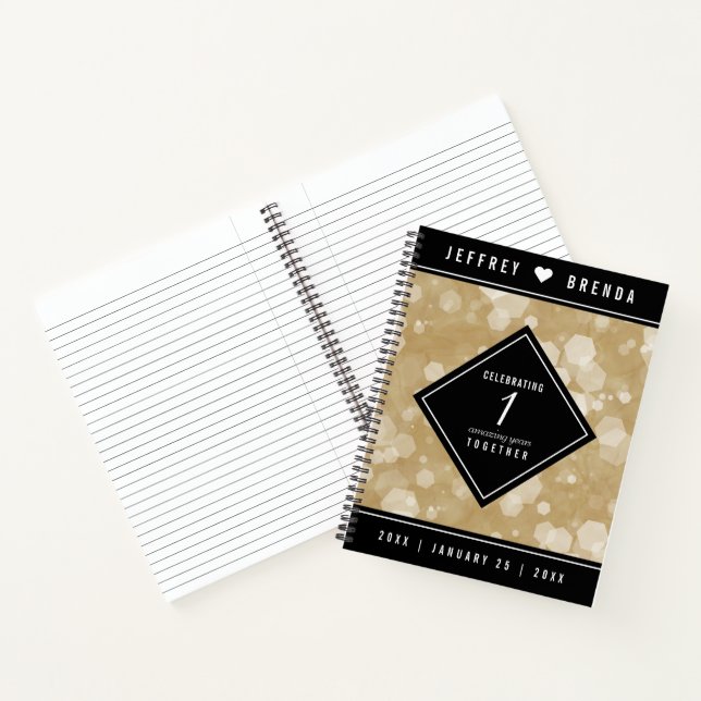 Carnet Élégante fête du 1er anniversaire du Mariage de pa (Intérieur)