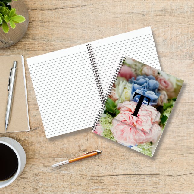 Carnet Élégante lettre initiale personnalisée T Monogramm (Créateur téléchargé)